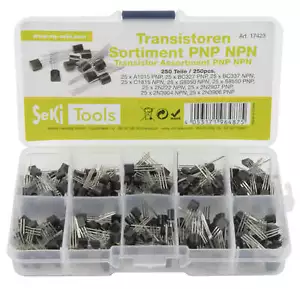 250x PNP/NPN Transistoren Set mit 10 Werten TO-92 Schaltungen Stromversorgung - Bild 1 von 5
