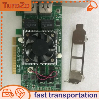 SuperMicro  AOC-STG-i2T X540-T2 Port 10G Ethernet RJ45 Adapter Network Cards - Image 1 of 3