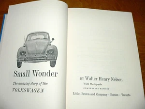 1967 "Small Wonder: The Amazing Story of the Volkswagen" Revised Edition HC Book - Picture 1 of 8