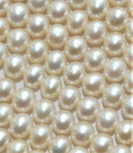 a string 38 cm of luxury freshwater pearl beads, round, option for size & colour - Picture 1 of 5