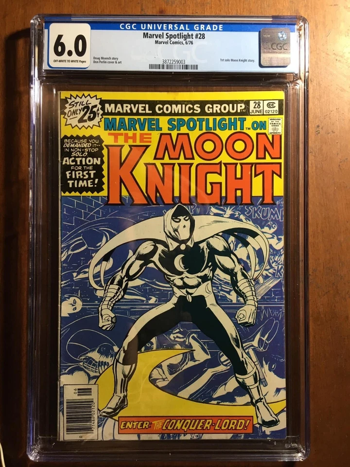 MARVEL SPOTLIGHT 28 *CGC 6.0 WHITE PAGES* 1ST SOLO MOON KNIGHT 1976 - Image 1 of 1
