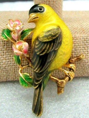 JOAN RIVERS VUELOS DE FANTASÍA PINZÓN PÁJARO BROCHE NUEVO Foto 1 de 4