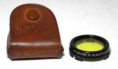 Agfa-Topasfilter Nr. 2 - 30/32mm Ø in Lederetui, um 1933 - Image 1 of 3