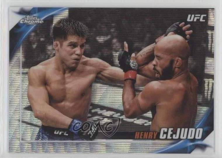 2019 Topps Chrome UFC Knockout Chrome Wave /99 Henry Cejudo #UFCK-HC - Image 1 of 2
