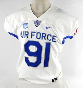 Air Force Falcons #91 Juego Usado Jersey Blanco Placa de Nombre Eliminada XL 996 - Imagen 1 de 9