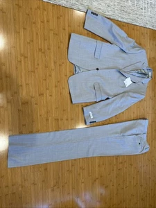 Tuta Calvin Klein Milka2 grigio chiaro lana 38L (32W) vestibilità slim nuova con etichetta - Foto 1 di 14