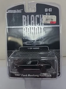 Greenlight 67 1967 Ford Mustang Fastback Black Bandit Collectible Car - Picture 1 of 4