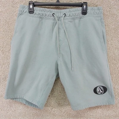 Volcom Men’s Shorts Size XL Gray Drawstring Fleece Style Minor Tear Good Conditi - Image 1 of 4