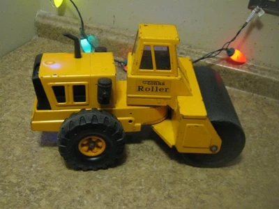 70s Mighty Tonka Road Roller Orange in original condition. - Image 1 of 4