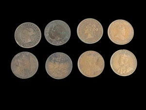 Lote de 8 centavos grandes Canadá 1890 H 1891 1900 1919 Etc Terranova 1909 LS - Imagen 1 de 18
