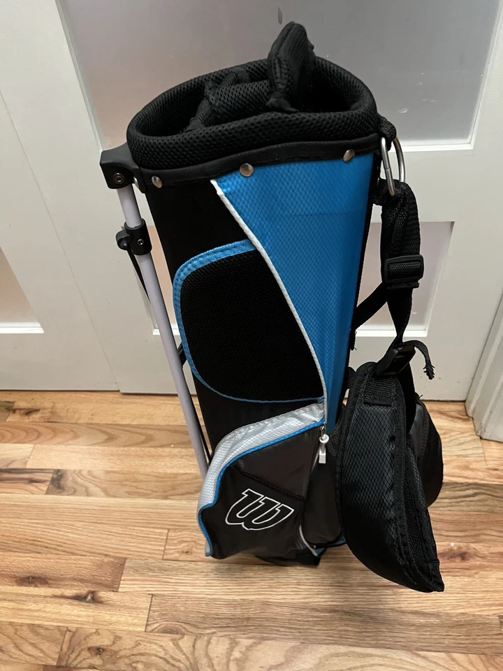 Wilson Profile Youth Golf Bag With Stand 4-Way Divider Blue And Black - Image 1 of 4