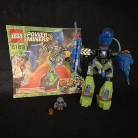 LEGO Power Miners Magma Mech 8189 Complete Set with Minifigures, Manual