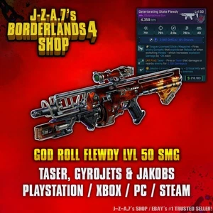 Borderlands 4✨ GOD ROLL FLEWDY TASER JAKOBS GIROSCOPI BL4 SMG ✅PC-PS-XBOX✨ - Foto 1 di 2