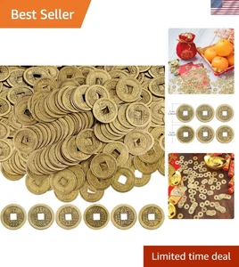 400 monedas versátiles Feng Shui I-Ching - antiguos dijes de buena suerte de bronce de 0,8 pulgadas - Imagen 1 de 8