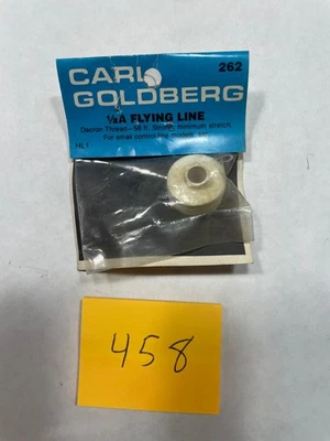 VINTAGE  R/C AIRPLANE, CARL GOLDBERG 1/2 A FLYING LINE, DACRON THREAD 56' #262 - Image 1 of 3