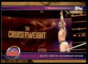 2019 Topps Wwe Road To WrestleMania Bronze Kalisto Joins The Cruiserweight - Picture 1 of 2