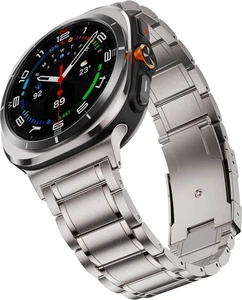 Correa de acero inoxidable de lujo para reloj Samsung Galaxy Ultra 47 mm correa de metal - Imagen 1 de 8