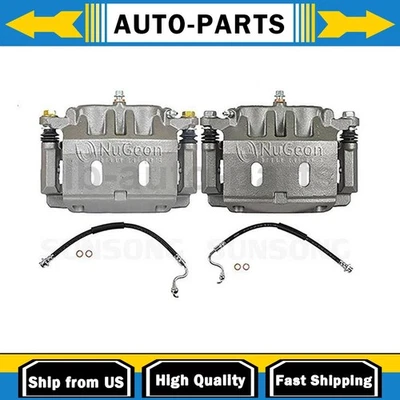 Front Disc Brake Calipers + Front Brake Line Fits Nissan Armada 5.6L_ - Image 1 of 4