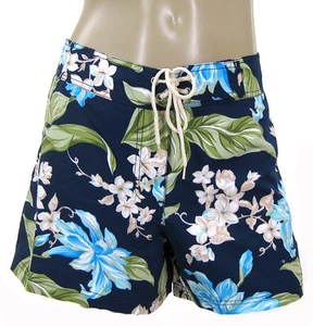 KECHIKA WOMEN'S BOARDSHORTS NAVY FLORAL PRINT NWT BD13 ONT - Picture 1 of 3