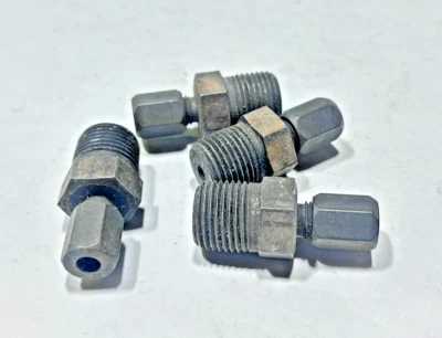 (4) 7205x4x8 WEATHERHEAD Steel 1/4" Flareless x 1/2" MPT Male Connector - Image 1 of 4