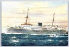 Postcard SS DMS Baloeran Steamer Ship Rotterdamsche Lloyd Line V23