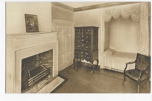 Monticello VA Bedroom of Martha Thomas Jefferson Albertype Vintage Postcard - Picture 1 of 2