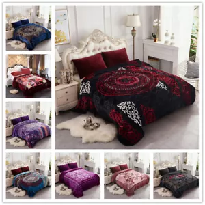 Coperta letto pesante spessa ultra calda morbida peluche visone coreano coperte king size 9 libbre - Foto 1 di 53
