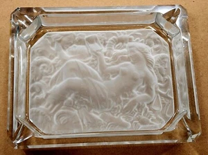 Vintage Art Deco Czechoslovakian Crystal Ash Tray - Picture 1 of 12