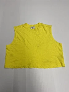 Cotton Citizen  Tokyo Yellow Crop Tank  Sz S $80 - Picture 1 of 5