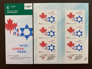 BOOKLET BK427, 2379,  CANADA - ISRAEAL FRIENDSHIP, PANE OF 6 - Picture 1 of 1
