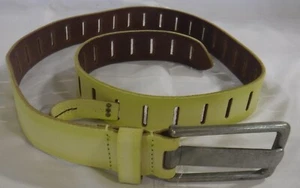 We the Free --  Jona Belt Yellow Leather Boho Size ML NEW 46" (FB3a) - Picture 1 of 2