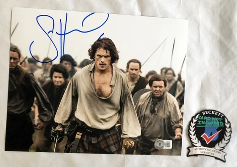 Sam Heughan Signed 8x10 Photo Outlander Beckett BAS COA Cover