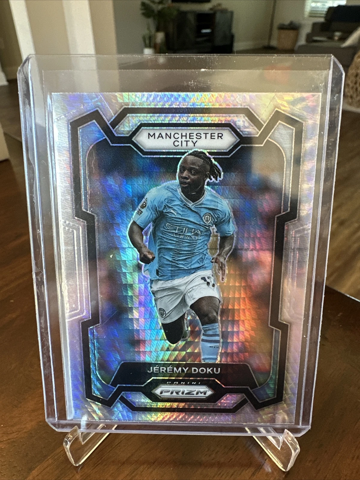 2023/24 Panini Prizm EPL JEREMY DOKU HYPER PRIZM MANCHESTER CITY #11