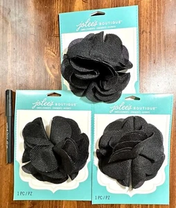 Jolee's Black Burlap Flower Stickers Lot Scrapbooking Card Making - 3 pkgs - Picture 1 of 1