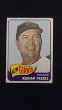 1965 Topps baseball card # 32 Herman Franks  (EX TO NM)
