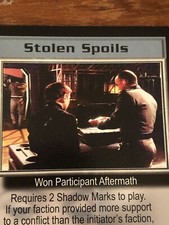 STOLEN SPOILS 1998 BABYLON 5 CCG RARE CARD NEAR MINT NEVER PLAYED WITH