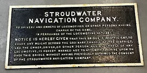 OLD CAST IRON RAILWAY Bridge Stroudwater Navigation Co large heavy UK Railroad - Picture 1 of 11