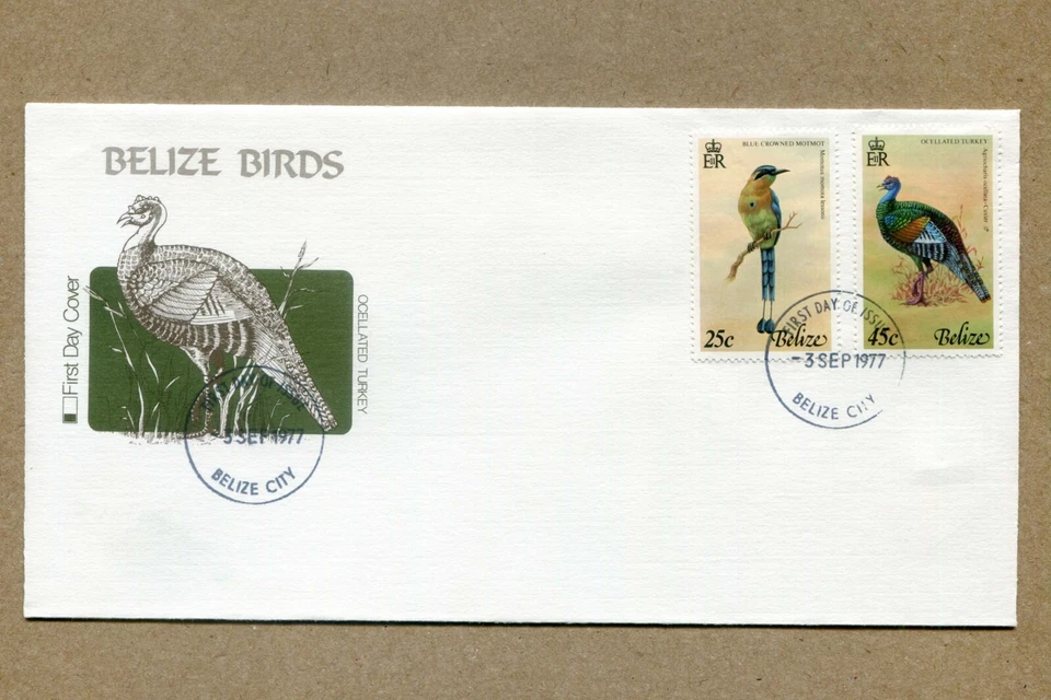 BELIZE. POSTAGE STAMPS. First Day Cover BIRDS Series  09- 03-1977 FDC - Image 1 of 2