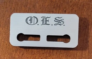 OES Jewelry Badge magnetic back  Silver plastic Order of Eastern Star - Picture 1 of 1