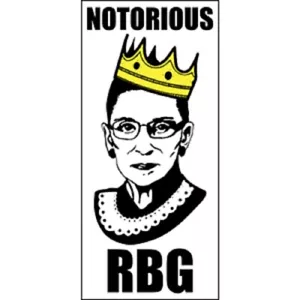 Ruth Bader Ginsburg Sticker - RBG Notorious, Vinyl - Decal STICKER - 2.75" x 6" - Bild 1 von 1