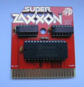 SUPER ZAXXON GOLD Beveled for Commodore 64 C64 C128 PLA TEST replacement 