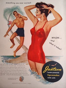 1950 LIFE Anuncio Anuncio JANTZEN Lastex Powered Figuramaker ¡Trajes de cerdo! - Imagen 1 de 1