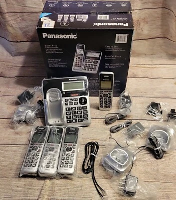 New Panasonic KX-TG994 SK Bluetooth 4 Handset Phone Bundle Digital Answering FS - Image 1 of 4