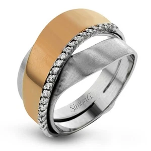 New 18k two tone diamond ring by Simon G - Picture 1 of 1