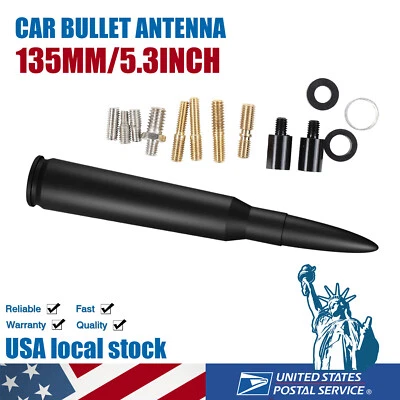 ANTENA BALA ALUMINIO NEGRO 5.3" PARA CHEVROLET SILVERADO 1500/2500 HD CLASSIC Foto 1 de 4
