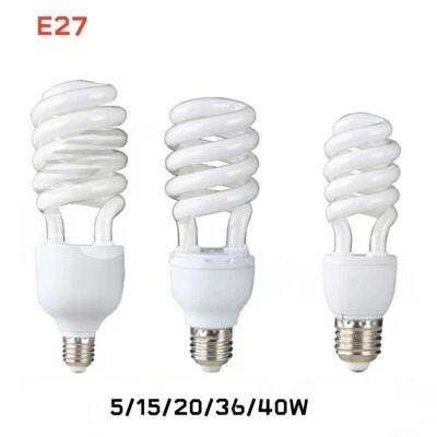 5/15/20/36/40W E27 LED Light Bulbs Warm/Cool White /Daylight Three Colour Dimm - Image 1 of 2