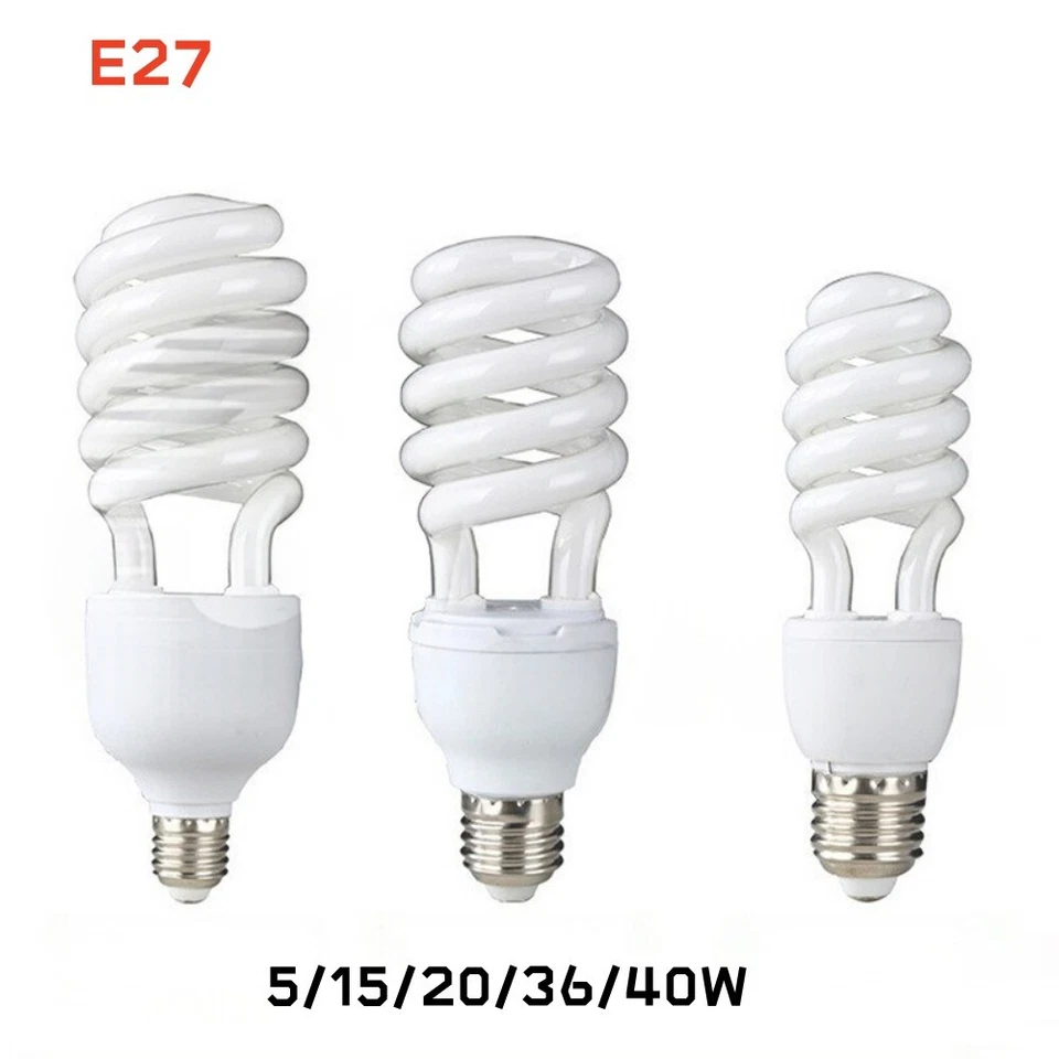 5/15/20/36/40W E27 LED Light Bulbs Warm/Cool White /Daylight Three Colour Dimm - Image 1 of 2