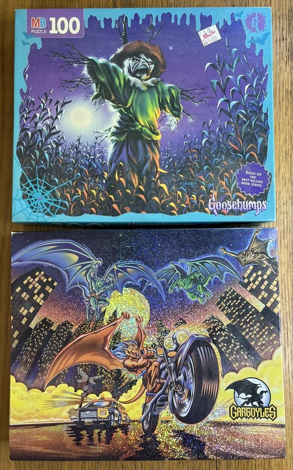 Rompecabezas de Halloween Espantapájaros y Gárgolas de Colección Años 90 Brillo Foto 1 de 4