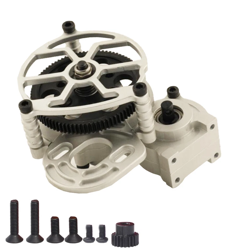 Caja de cambios de aleación hueca estilo abierto caja de cambios engranaje para coche de radiocontrol de 1/10 SCX10 HÁGALO USTED MISMO Foto 1 de 3