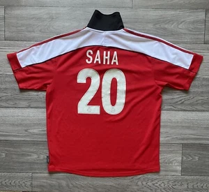 Adidas FC Fulham #20 LOUIS SAHA Away Football Shirt Soccer Jersey Size L 2000/01 - Picture 1 of 16